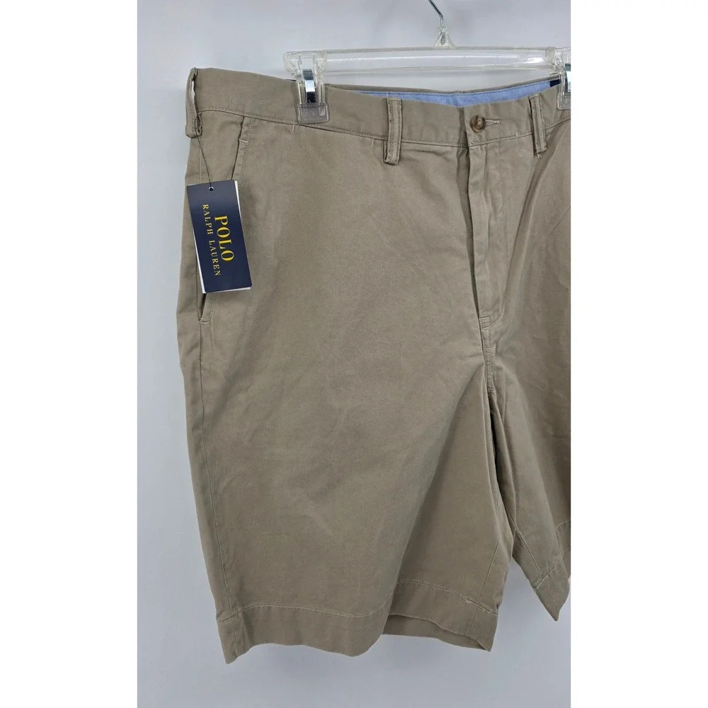 Polo Ralph Lauren Mens Size 38 Tan Khaki Stretch Classic Fit 9 Inch Chino Shorts